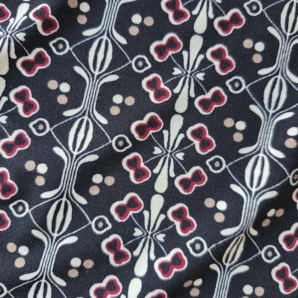 Max Studio XS Boat Neck Sheath Dress Stretch Geometric Print Knit Work - Picture 3 of 4
